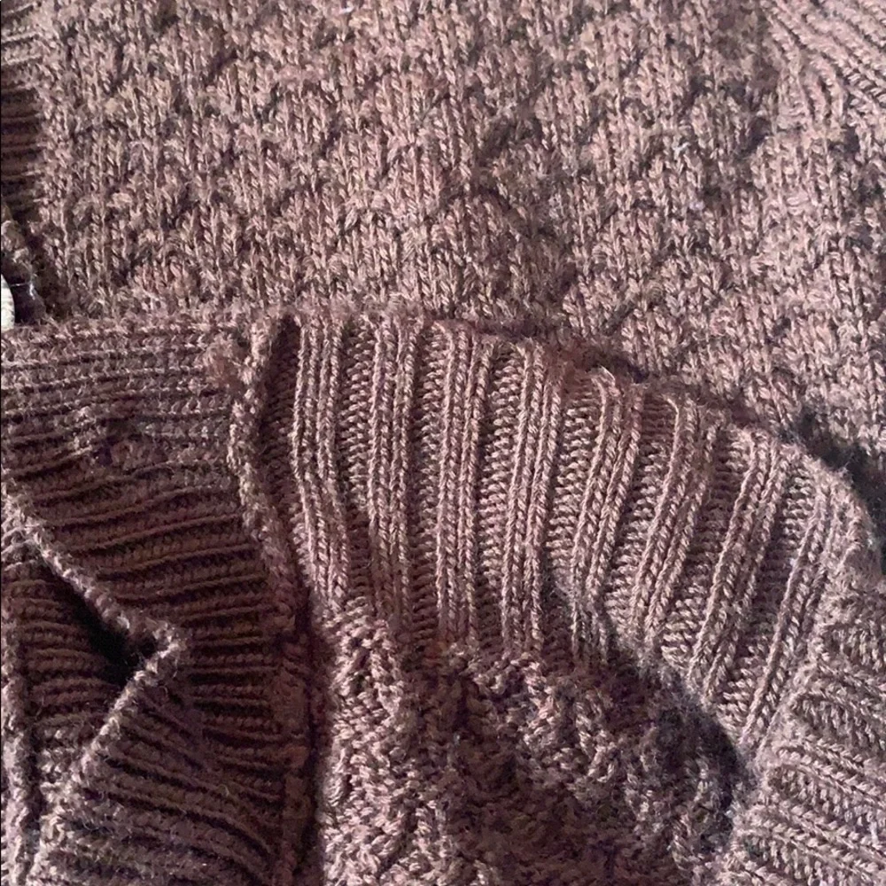 The Limited Brown Button Down Tie Sweater